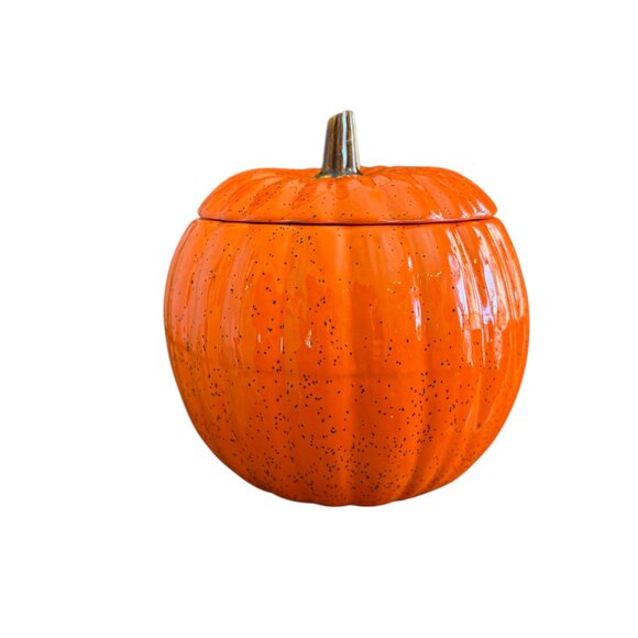 1978 Speckled Covered Pumkin Candy Dish - Picture 8 of 8